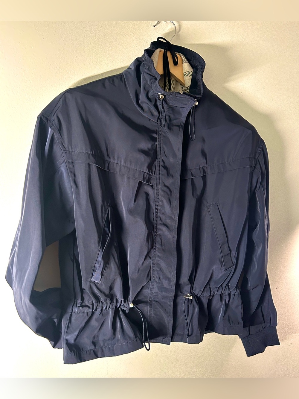 Navy Stradivarius Bomber Jacket • Women’s Small-Medium